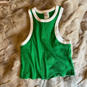 Anthropologie Maeve Blair Stretch Cotton Crop Racerback Tank Top